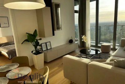 Nadštandardný 2 izbový byt s balkónom v projekte EUROVEA TOWER v unikátnej lokalite Bratislava Staré mesto na prenájom!