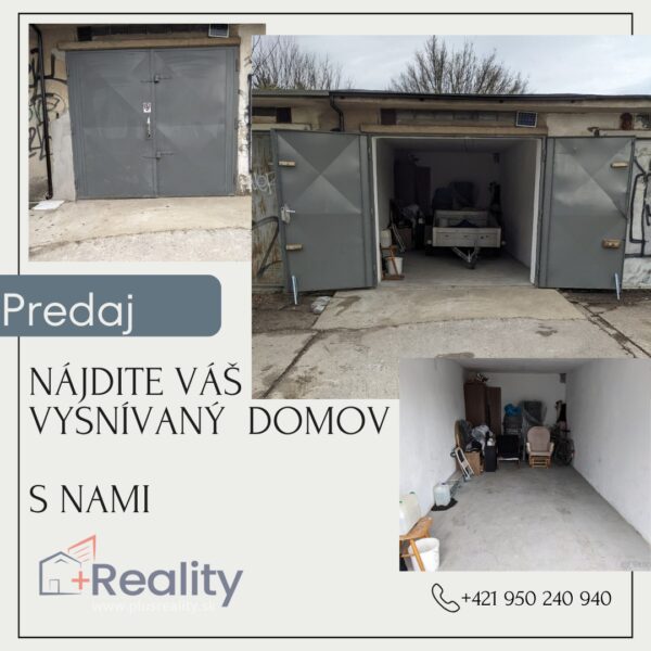 PLUS REALITY I  Panelová garáž v mestskej časti Bratislava Ružinov Trnávka na predaj!